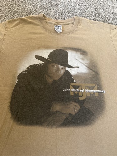 Vintage John Michael Montgomery T Shirt Concert Tour 2000s USA Country Music - Picture 3 of 5