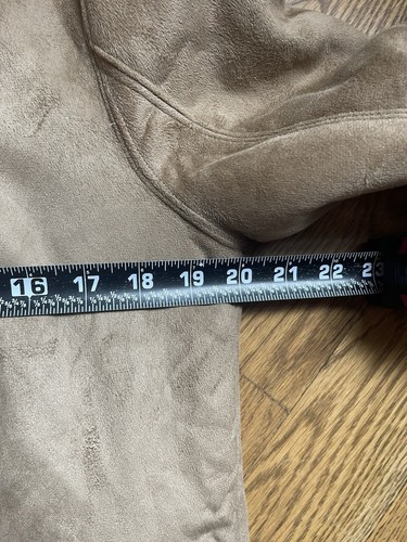 Lauren Ralph Lauren Faux Suede Sherpa Lined Moto Jacket Women's Petite Size M PM - Bild 5 von 9