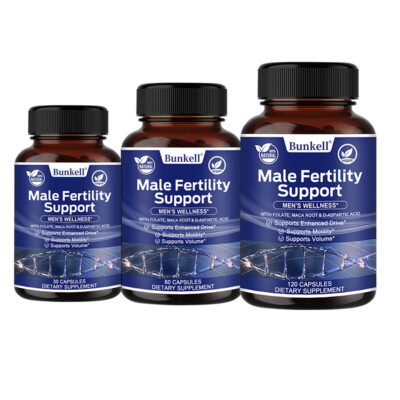 Male Fertility Support - with Vitamin E C D3 - Support Energy Muscle Performance