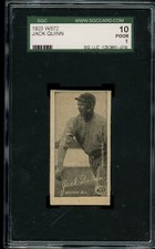 1923 W572 Jack Quinn #80 SGC 1 Clear Image Sharp