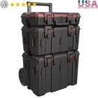 Heavy Duty Modular Rolling Toolbox System 3 Pc Storage Organizer Ip65 Rated New