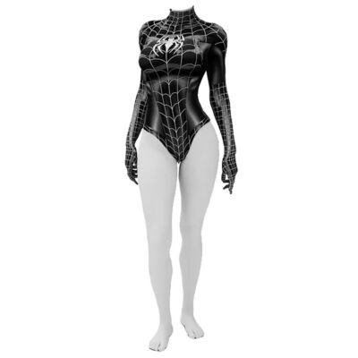 Black Venom Spider-Woman One-Piece Suits Cosplay Swimwear Costume SUKUMIZU Party
