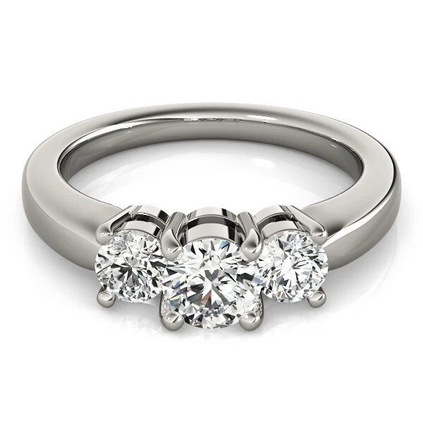 "950 Platinum Round Cut Lab Grown Diamond Engagement Ring for Women 1.00 Ct" - Image 2 of 4