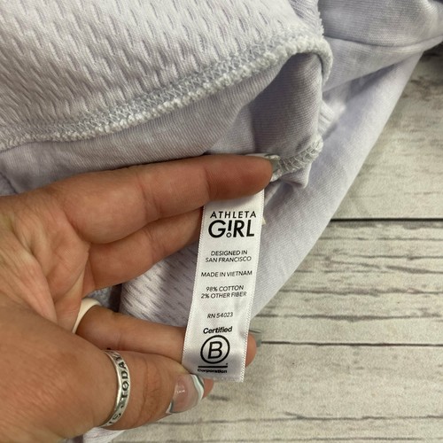 Athleta Girl Stream Blue Long Sleeve Front Pocket Sweatshirt Youth Girls Size XL - Picture 6 of 7