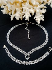 Collier Bracelet lot bijoux en éléments Swarovski cristal étincelant UK