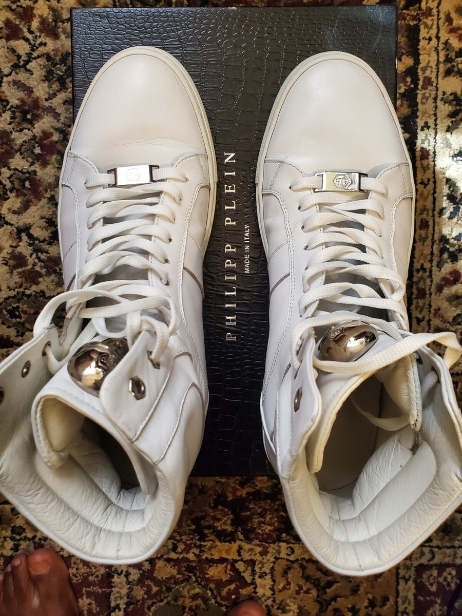 philipp plein Signed sincerely Sport shoes men white Hi top philipp plein Signed sincerely Sport shoes men white Hi top