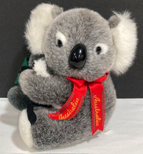 Australia Gray Koala Bear Hugging Baby Joey Plush Stuffed Animal Toy 8