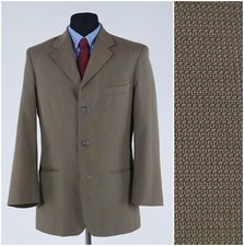 Mens Vintage Blazer 40R UK Size LOVECASUALS Check Brown Sport Coat Jacket