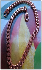 Ladies Solid Copper Link Bracelet 654G -3/16 inch wide - 6 1/2 to 9 inch lengths