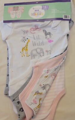 Member's Mark Baby Girl 5 Pack Bodysiuts One Piece Size 24 Month