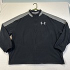 Under Armour Womens XXL Fleece Pullover 1/4 Zip Long Sleeve Black Gray