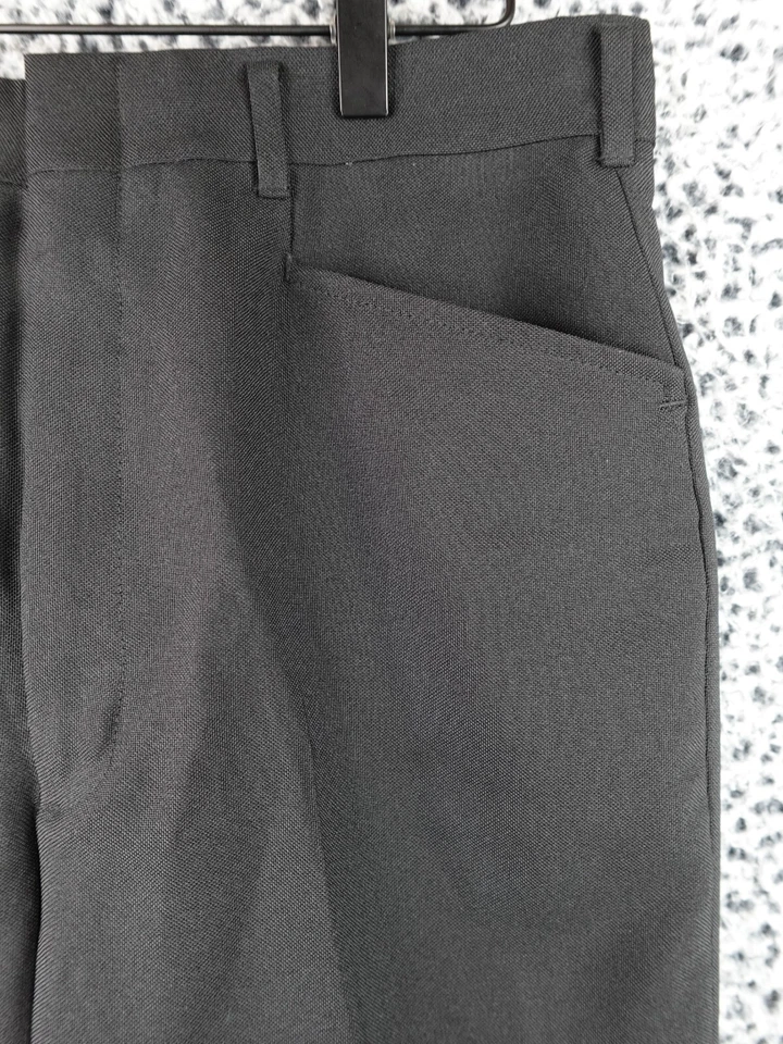 Vintage Haggar Slacks Mens Size 33x25 Black High Rise Dress Pants Made In USA - Image 3 of 4