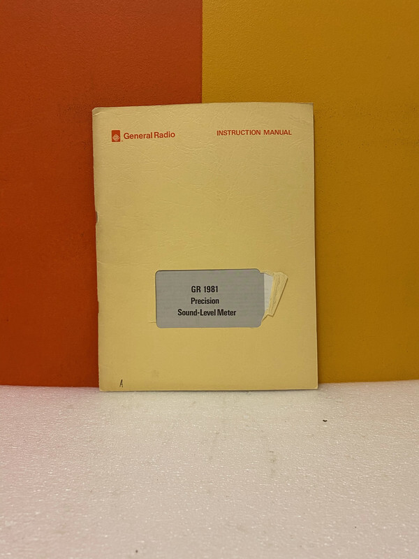 General Radio GR 1981 Precision Sound-Level Meter Detailed Instruction Guide