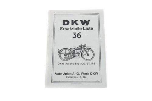 Ersatzteilliste DKW RT 100 - Bild 1 von 2