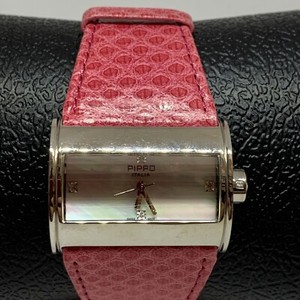 Pippo Perez Diamond watch pink leather women’s Lot - PIPPO PEREZ DIAMOND MOTHER OF PEARL AUTOMATIC WATCH main image 3
