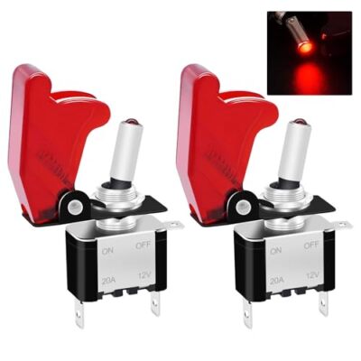 2 Interruptores De Palanca De Encendido apagado Con Luz LED Roja De 12 2-interruptores-de-palanca-de-encendido-apagado-con-luz-led-roja-de-12