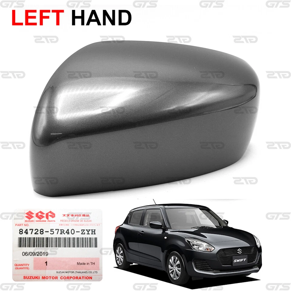 Lh Grey Mirror Wing Cover Fits Suzuki Swift Hatchback GA GL No top 2018 2021 - Image 4 of 4