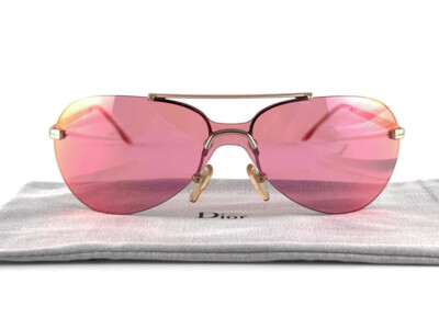 VINTAGE CHRISTIAN DIOR MINI AVIATOR PINK GALLIANO 2000 SUNGLASSES