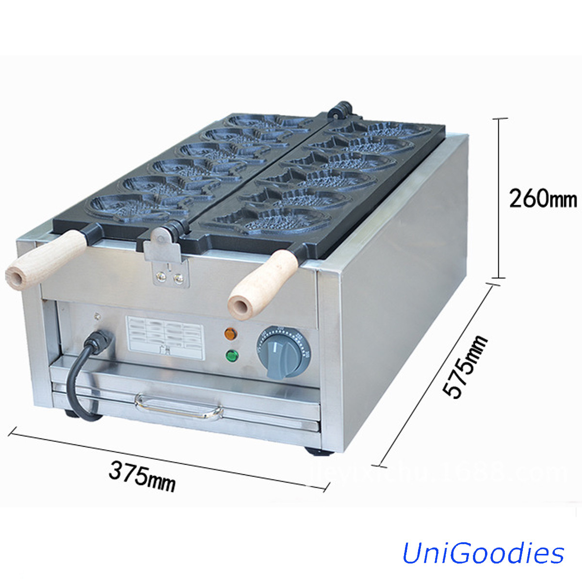 Gaufrier Professionnel Taiyaki 6 Poissons, Antiadhésif, 220V, Pour Crème Glacée