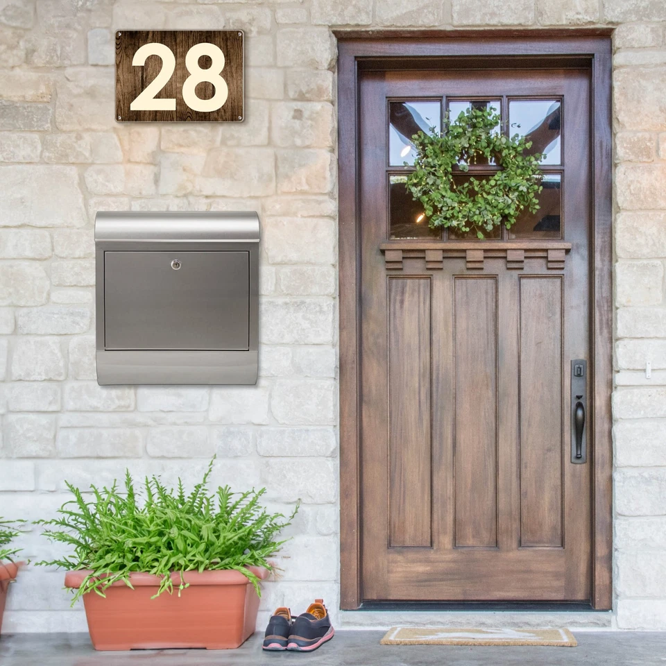 Großer banjado Edelstahl Briefkasten mit Zeitungsfach Postkasten Mailbox A4 - Bild 3 von 4