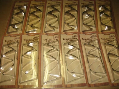 Texsport Tablecloth Clips Clamps Picnic Party Catering, Stainless Steel, 72 Pack