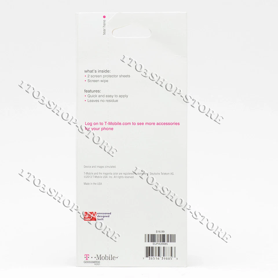 Protectores de pantalla transparentes antihuellas dactilares T-Mobile para Sony Xperia Z transparentes NUEVO Foto 2 de 2