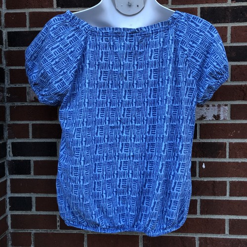 The Peasant Avenue Blouse 18/20 Elastic Sleev Waist Tie V Neck - Picture 3 of 4