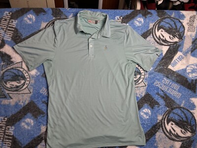 KJUS Soren Striped Golf Polo Shirt Men's Size L 52 UPF 50+ Stretch