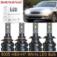 For Lexus ES300 1997-2003 Combo 9005 H7 LED Headlights Bulb High Low Beam Kit Z8