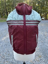 Vintage Sovereign Puffer Vest Small Red Gray Gorp Cabin Utility