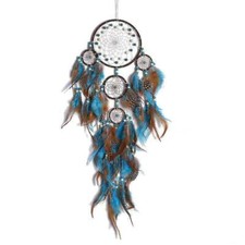 Dream Catcher Handmade 5 Circles Dream Catchers with Feathers Large Wall Hanging
