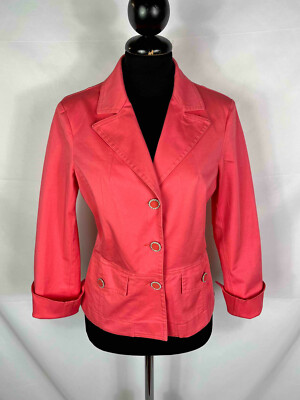 ROCCOBAROCCO VINTAGE Womens Elegant Cotton Pink Woman Jacket Sz.XS - 38