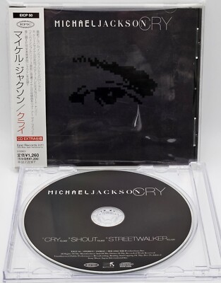 MICHAEL JACKSON CRY Japan Super Rare Maxi-Single EICP 50 w/OBI CD Extra 2002 F/S