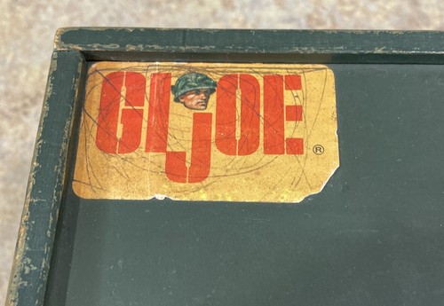Vintage 1960er GI Joe Holz Footlocker Aufbewahrungsbox mit 25 Mini Armee Männer; ohne Tablett - Bild 4 von 18