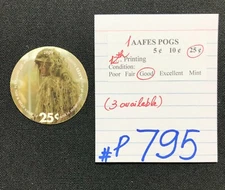 AAFES POGS, 12th Series/Printing,1 POG, 25¢ , #P795, GOOD