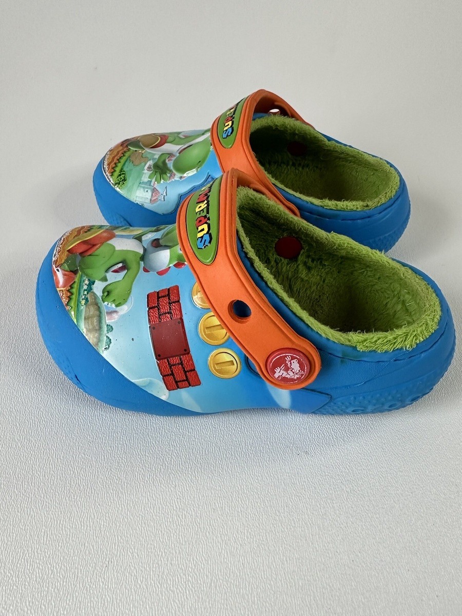 Yocco♡ Crocs Fun Lab Super Mario Nintendo Yoshi Slippers Slides