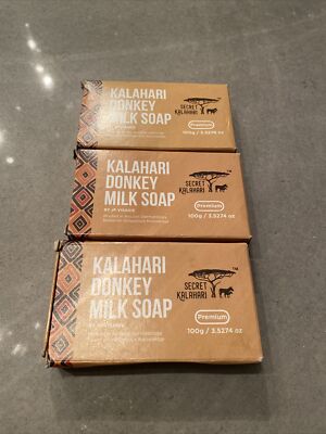3 Pk Kalahari Donkey Milk Soap By Secret Kalahari 3.5oz Bars | New READ DESC