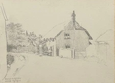 Bossington In The Somerset Original Drawing 1910 England United Kingdom