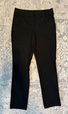 Quince Women's Ultra Stretch Ponte Straight Leg Black Pants Small Petite Modern