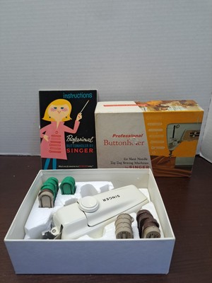 1967 Singer Professional Buttonholer For Slant Needle Zig Zag Machines #161829