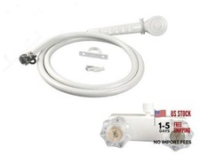 RV/Mobile Home Shower Faucet with Clear Handles Hand-Hold - White