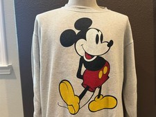 Vintage 90's Mickey Mouse Disney Grey Crewneck Sweatshirt Size L