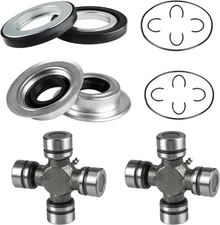 Front Axle Seal And Greaseable U Joint Kit Compatible with Ford F250 F350 Super