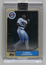 2022 Clearly Authentic 1987 Topps Baseball Torii Hunter #87TBA-THU Auto s1i
