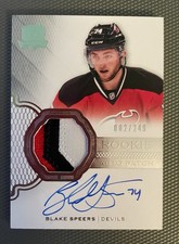 2016-17 Upper Deck The Cup BLAKE SPEERS Rookie Auto Patch RC 002/249 3CLR