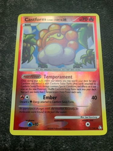 Pokemon TCG Castform Sunny Form 51/146 Legends Awakened Reverse Holo NM Card