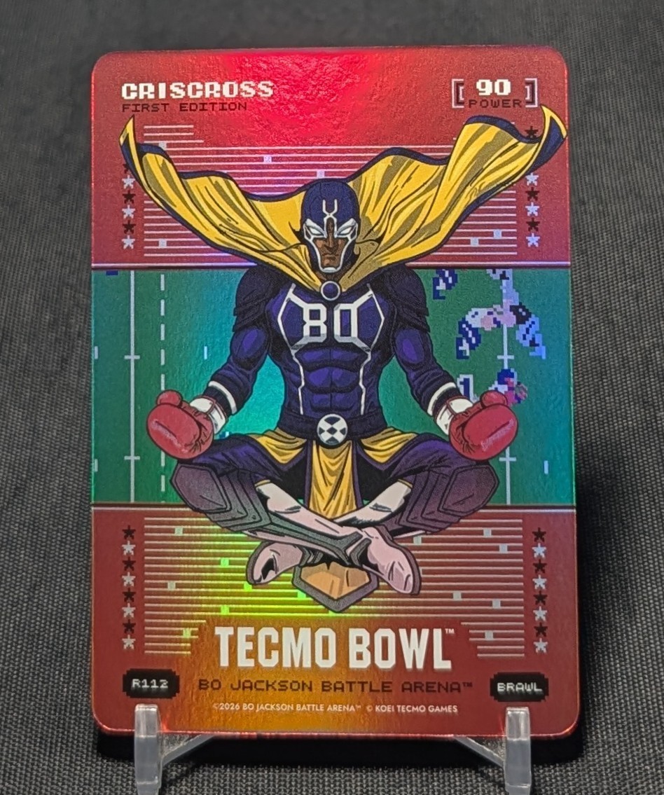 Cris Carter CRISCROSS Red Battlefoil 2026 Bo Jackson Battle Arena TECMO BOWL