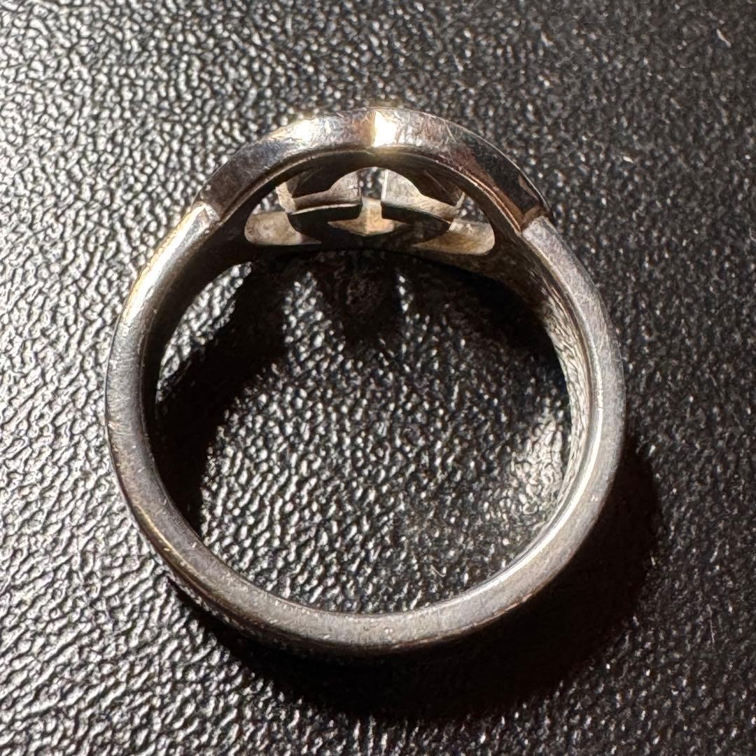 Good condition GUCCI interlocking silver ring siz… - image 6