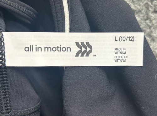 All in Motion Girl's Size Large (10-12) Everyday Soft Crop Tank Top Black - Picture 3 of 5