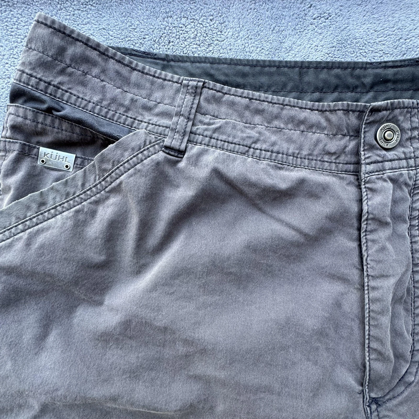 Kuhl Shorts Mens 40 Brown Outdoor Hiking Casual Lightweight Stretch Pockets